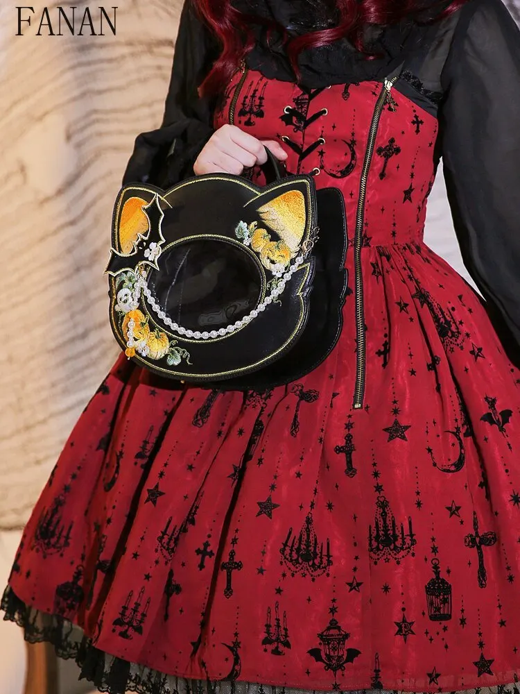 Heavy Industry Women's Handbags Embroider Two-dimensional Elegant Vintage Crossbody Bag 2026 New Sweet Lolita Bag