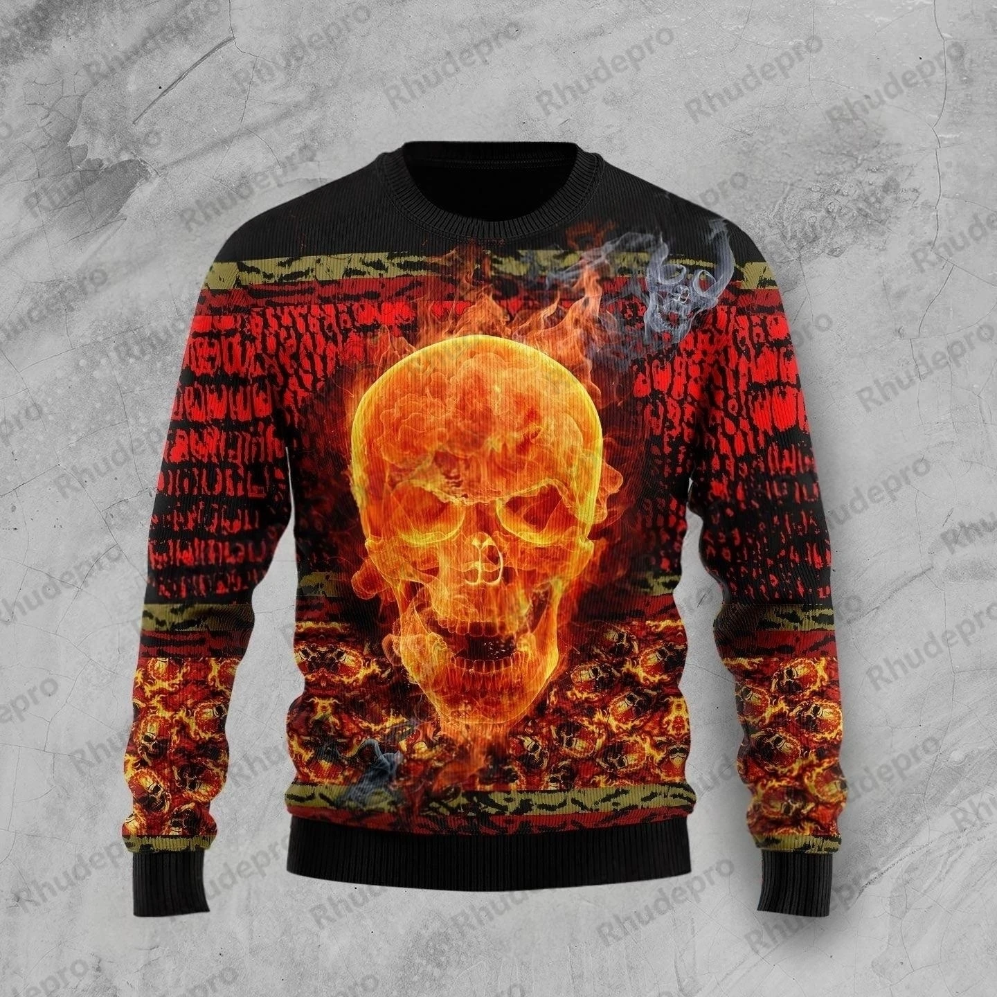 PLstar Cosmos Cat Ready For Halloween 3D Printed Men's Ugly Christmas Sweater Winter Unisex Casual Knit Pullover Sweater