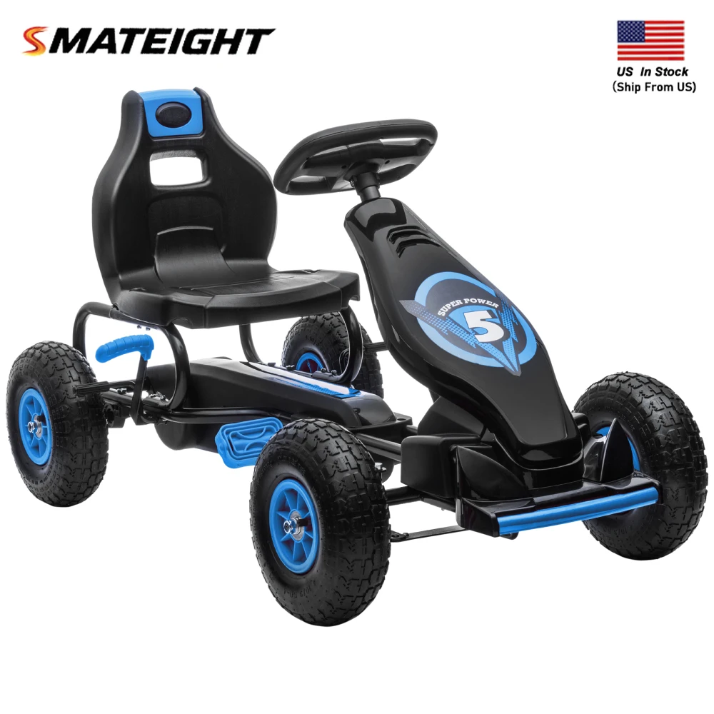 子供用ペダルゴーカート、丈夫で耐摩耗性のあるトレッド付きの乗用玩具ペダルカー、サスペンション付きの男の子と女の子のためのゴーカートキッズカー