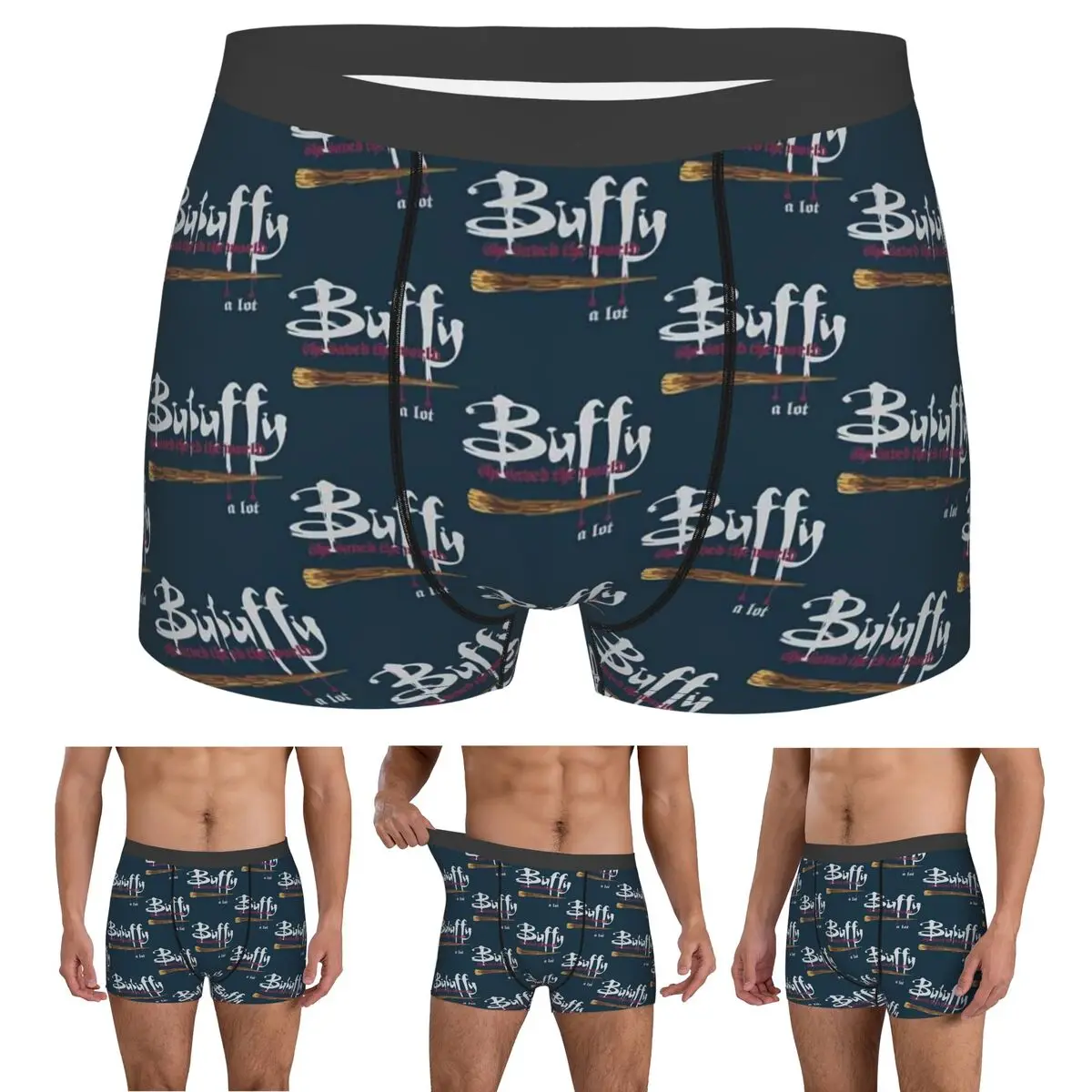 Boxer Underpants Shorts Buffy The Vampire Slayer Panties Men Breathable Underwear for Homme Man Boyfriend Gift