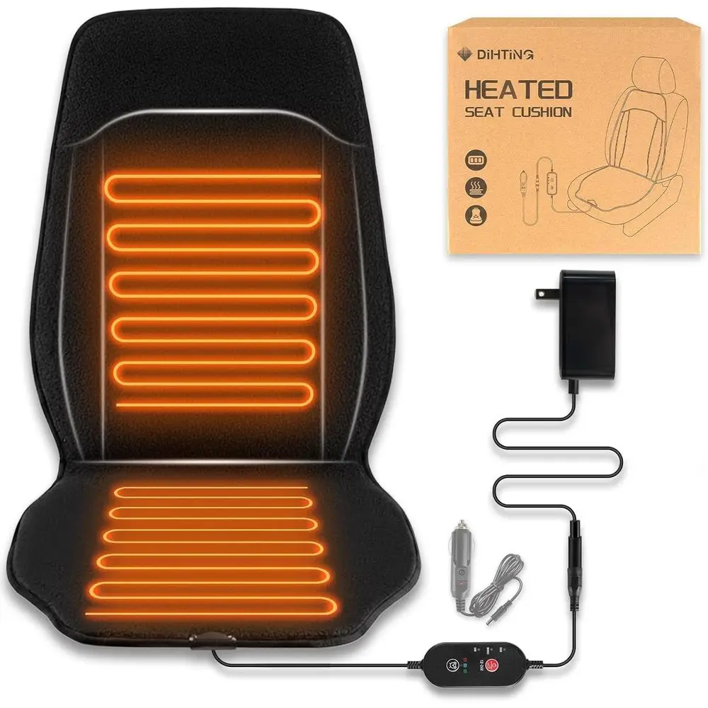 

Large Black Winter Seat Cushion with 3 Heat Settings for Christmas Gift or Home Office