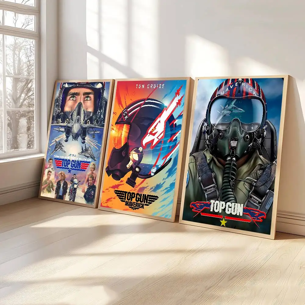 2022 Top Gun Maverick Modern Vintage Posters Sticky Retro Kraft Paper Sticker DIY Room Bar Cafe Kawaii Room Decor