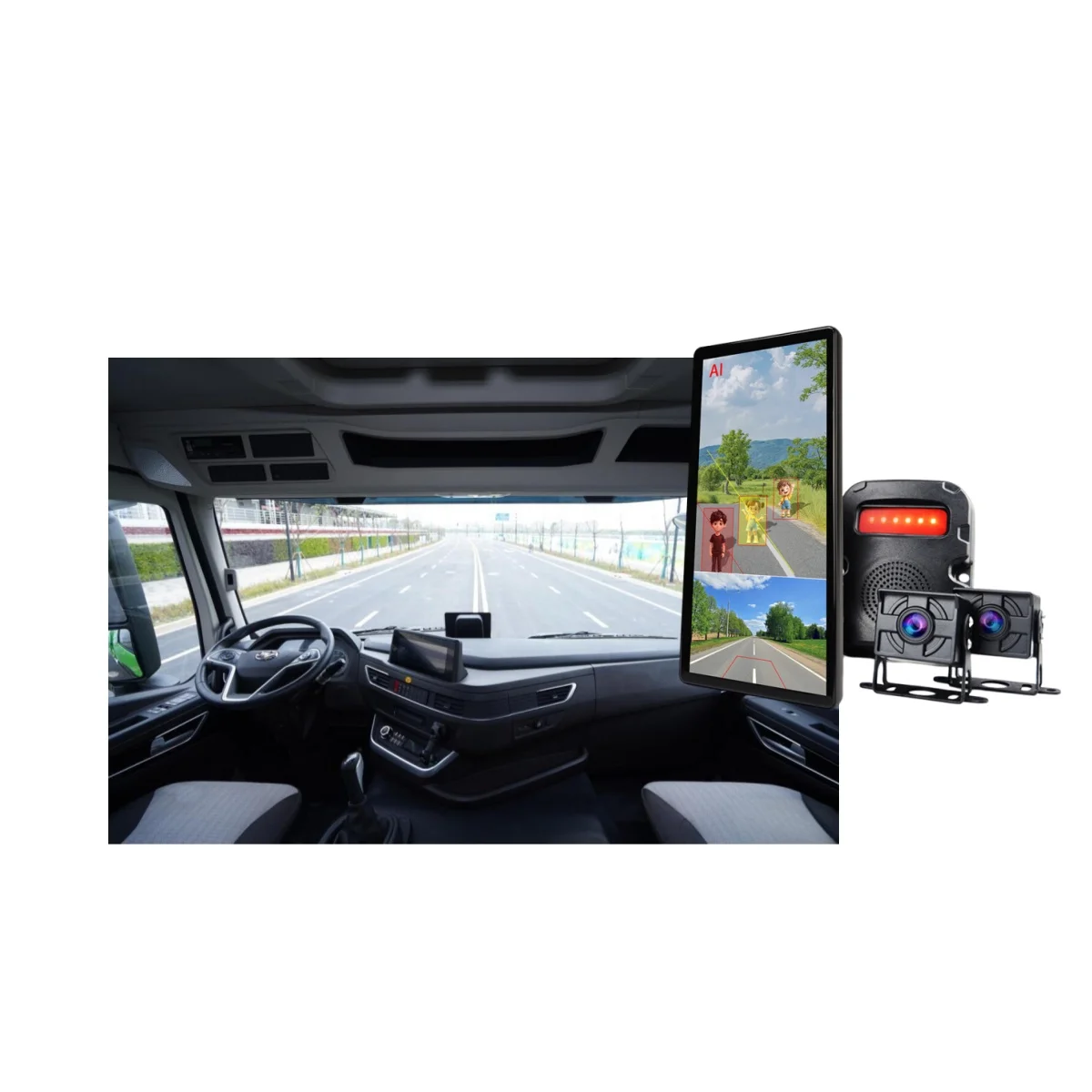 

New 720p Dual Channel BSD Electronic Rearview Mirror Heavy-Duty Bus Truck Dash Cam Night Vision Touch Screen Video Car Black Box