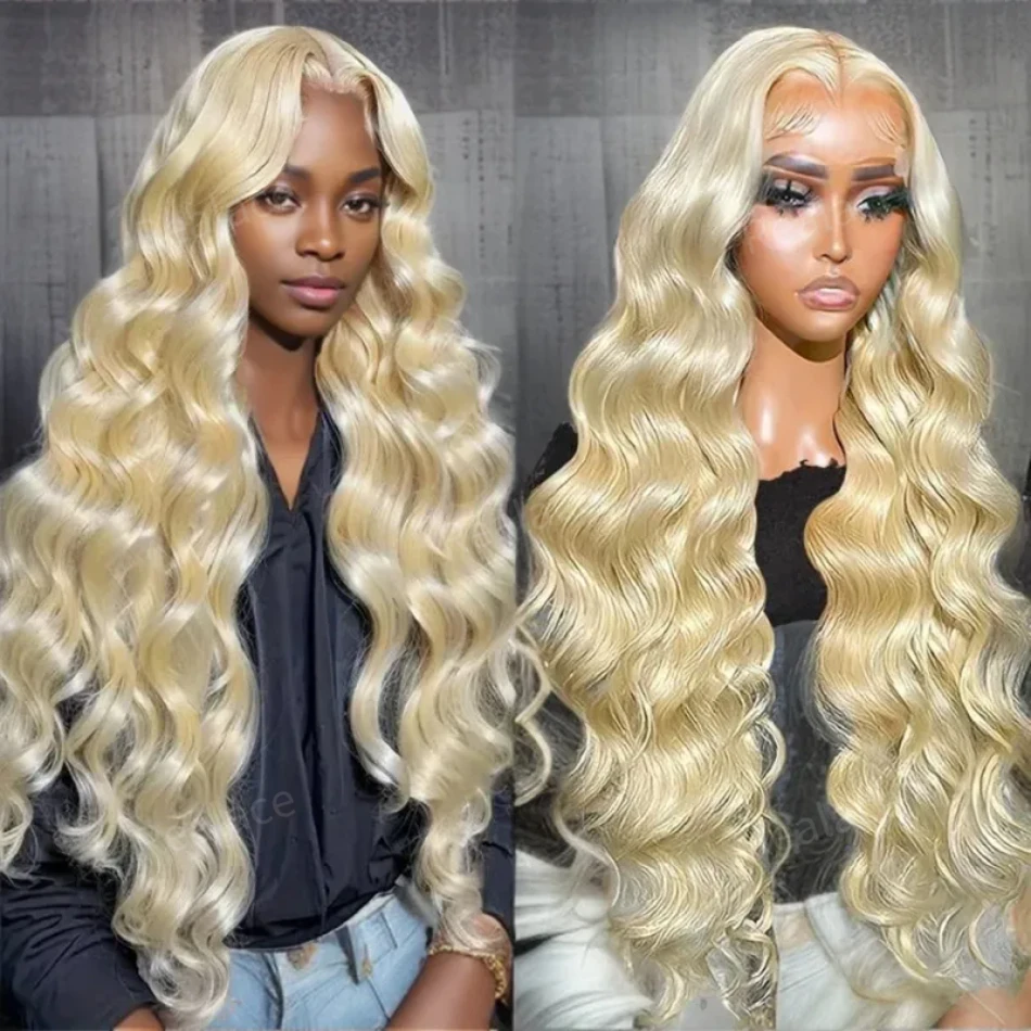 13x6 30-calowe Body Wave Lace Front Wigs Transparent HD Frontal Human Brazilian Hair Blonde Colored Cheap Wig Choice For Women