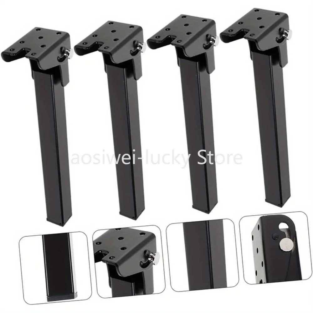 4PCS 20cm Iron Folding Coffee Table Legs Adjustable Furniture Leg Foldable Height Desk Table Legs office furniture legs