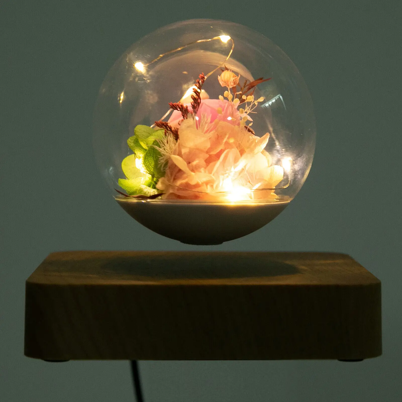 

Tabletop LED Light Magnetic Levitation Flower Light Floating Flowers Home Decor 2700K
