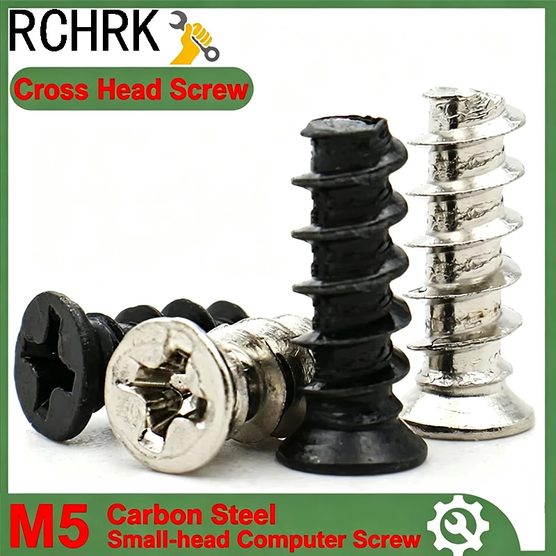 50pcs M5*8mm M5*10mm M5*12mm KB Computer PC Case Cooling Fan Mount Screw Heat Dissipation Screws Fixer