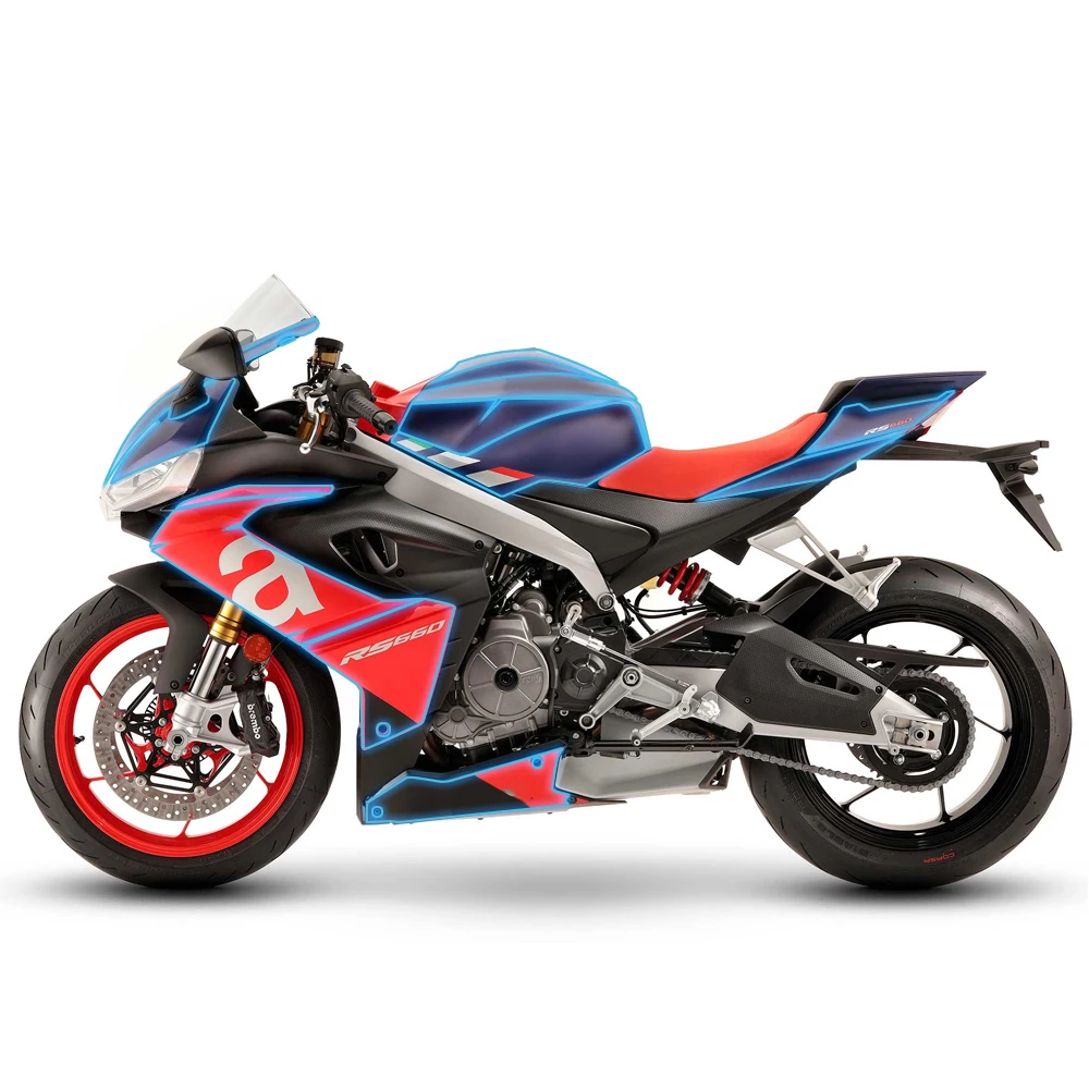 Motocicleta Real Proteção TPU para Aprilia RS 660 2021, filme transparente, máscara de arranhões, recuperação constante, RS660, acessórios para motocicletas