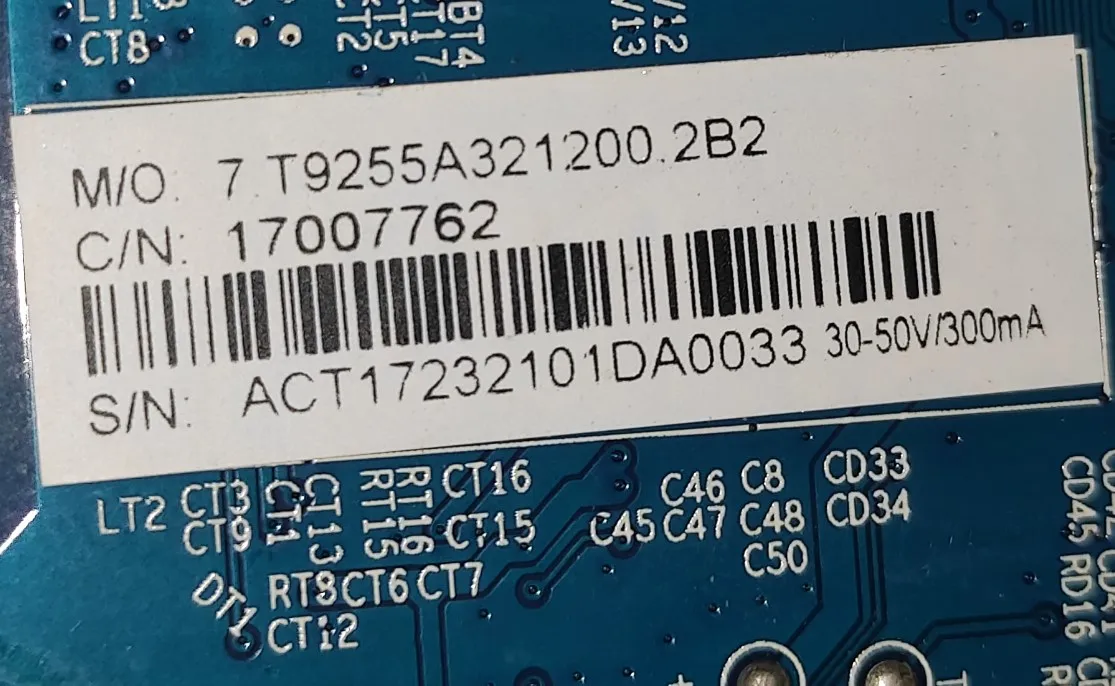 ¡Envío gratis! Interfaz de placa base de TV de red WIFI, CV9255-A32, voltaje de corriente constante 30-50V, 300ma, 1G, búfer + 8G, memm