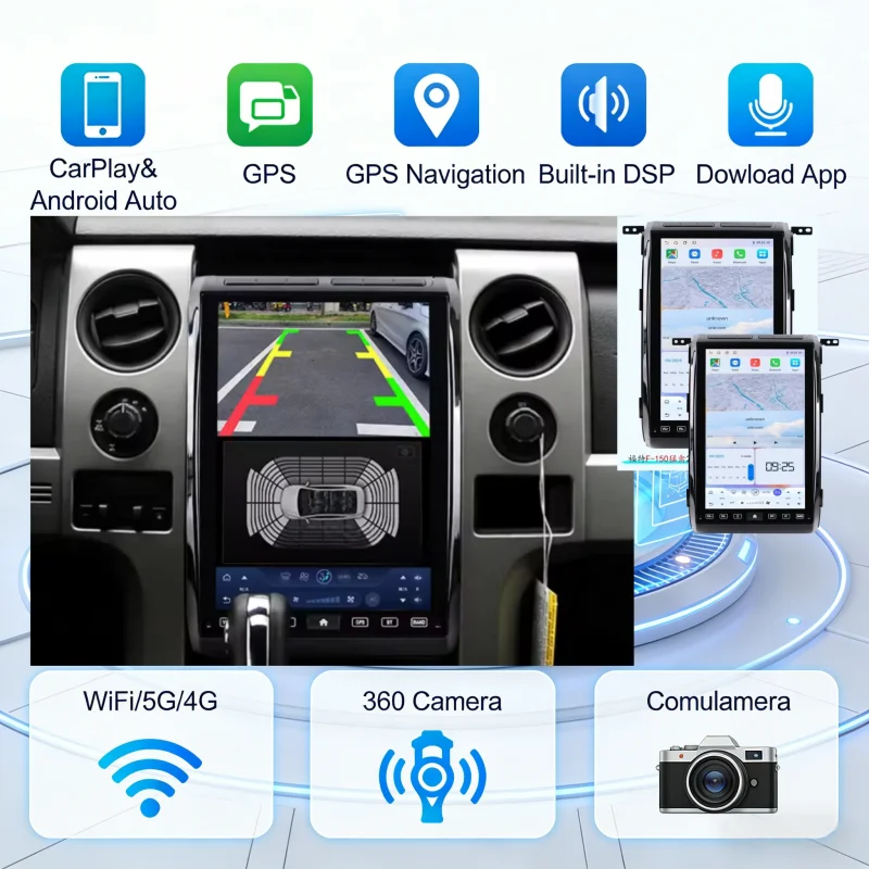 

14.5 Inch Android 14 For Ford F150 Raptor 2009-2014 Style Car GPS Navigation Multimedia Player Carplay Car Radio Tape Head Unit