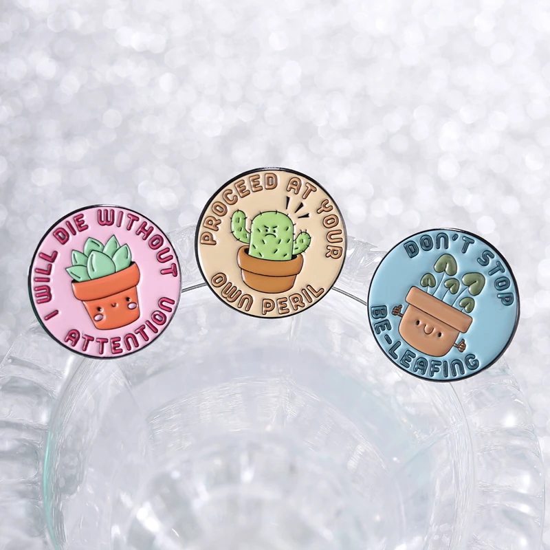16 Style Positive Vibes Enamel Pins Spanish Quotes Plant Brooches Lapel Badges Fun Encouraging Jewelry Gift for Friends