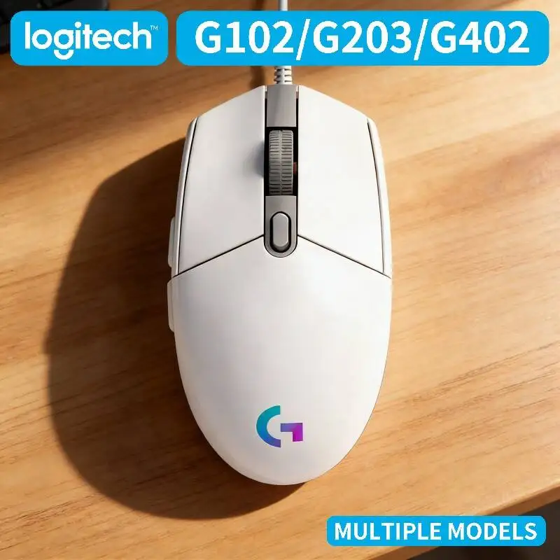 

Проводная игровая мышь Logitech G102 G203 G402 с бесшумным и плавным кликом, эргономичным дизайном для снижения усталости, идеально подходит для игр и ежедневной офисной работы