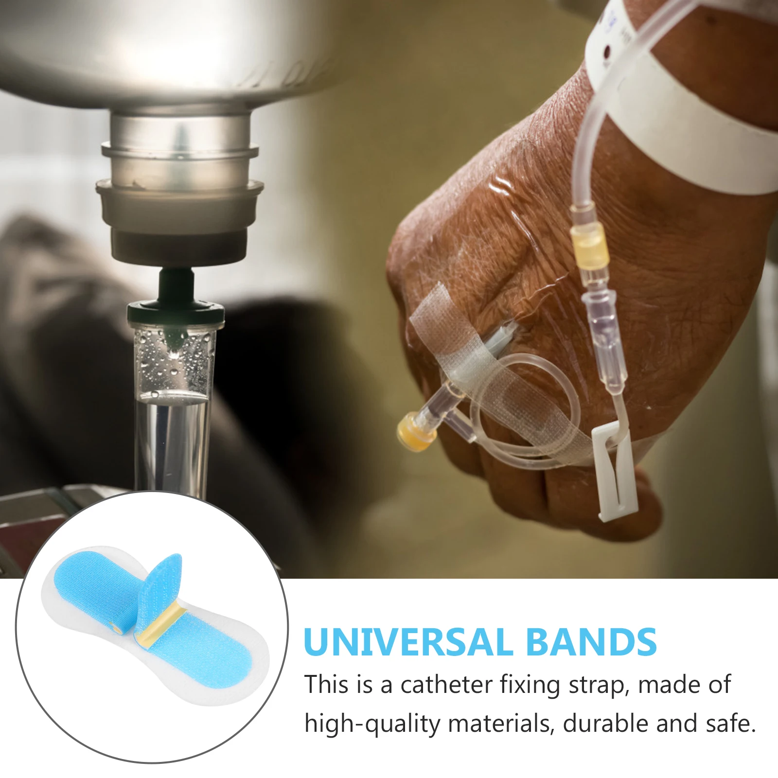 

10pcs Catheter Fixation Straps Adjustable Universal Bands Simple Fixing Tape Portable Urine Bag Straps Home Medical Use Nylon
