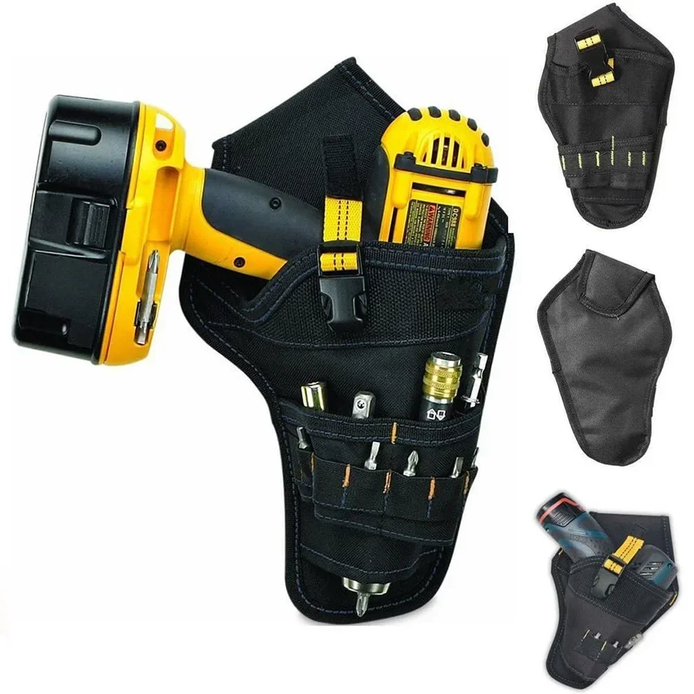 

Drill Storage Bag Drill Holster Tool Belt Pouch Electric Drill Wrench Waist Pocket Storage Waist Bag Power Tool Organizer