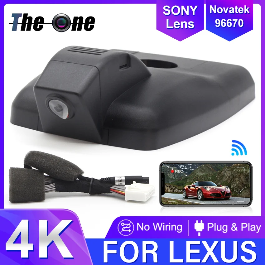 4K 2160P Car DVR Wifi Video Recorder Dash Cam Camera Easy Installation For Lexus UX 250h 260h F SPORT UX250h UX260h 2019-2022
