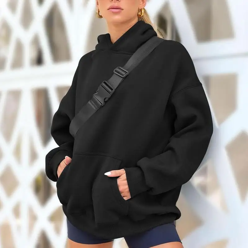 Womens Oversized Hoodies Long Sleeve Sweaters Pullover With Pocket Loose Hoodie Top Pullover Top Fall Clothes Womens Hoodies