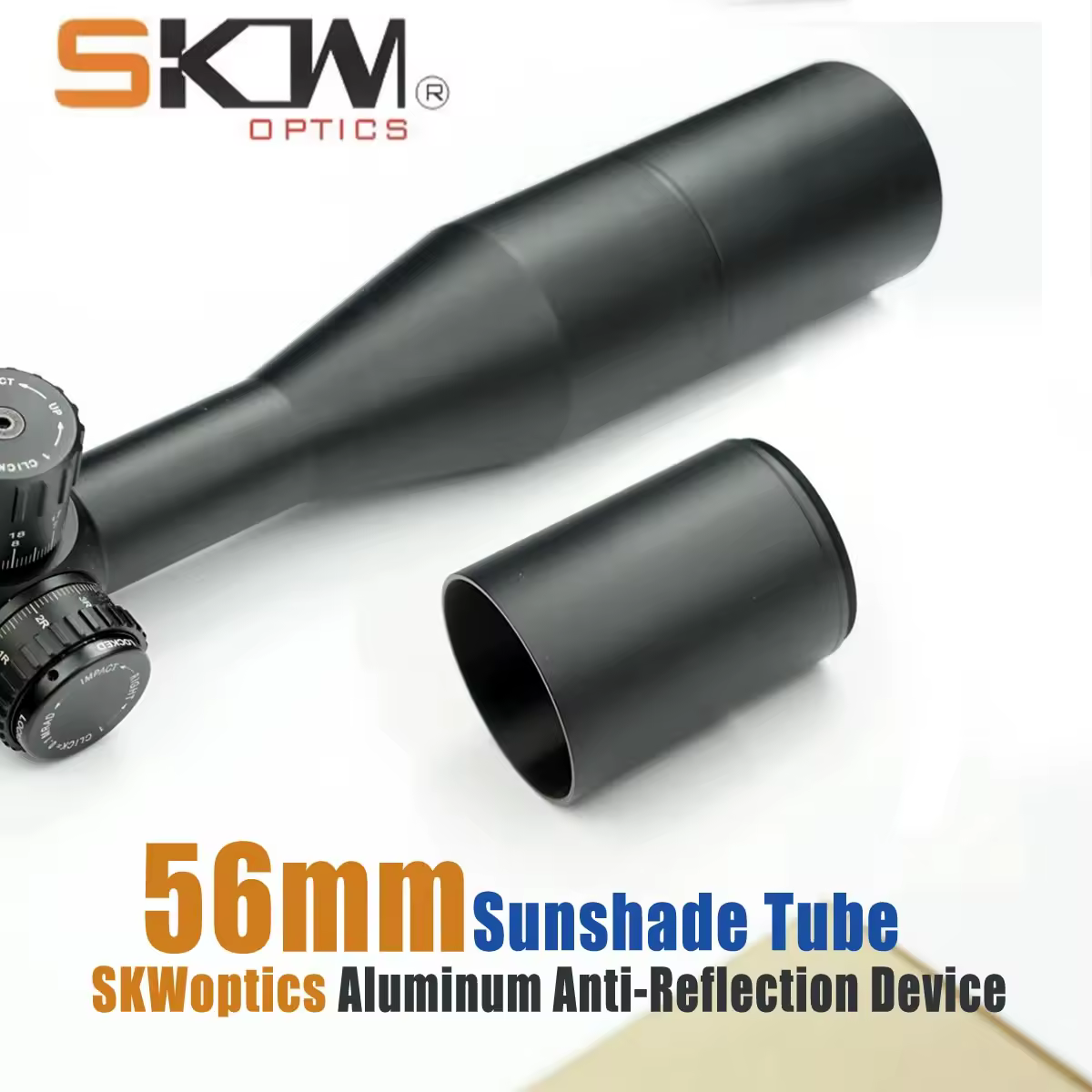 SKWoptics Scope 56mm Sunshade tube Anti-Reflective Scope, Sun shade Metric thread: M62X0.75,