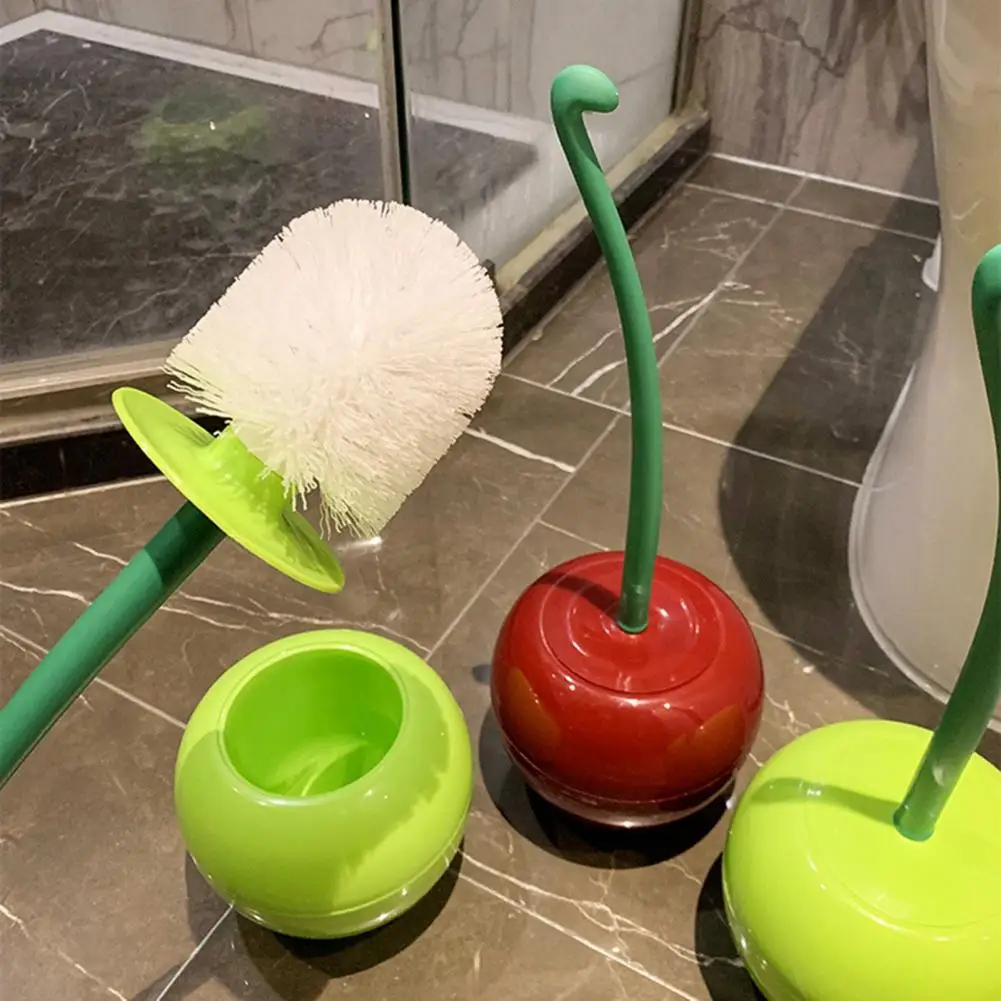 

Красная щетка для унитаза, креативная милая вишневая форма, набор держателей для щеток для чистки унитаза, держатель для унитаза, аксессуары для ванной комнаты ﻿