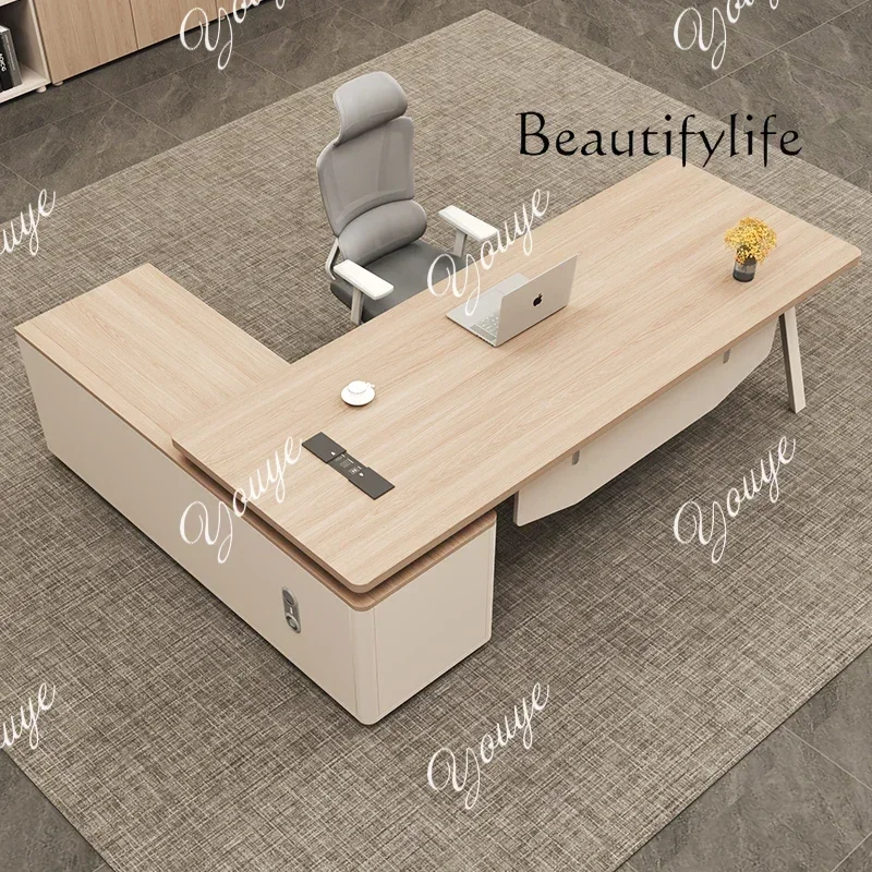 

Factory Promotion J Supervisor Manager Desk Simple Modern Office Desk And Chair Combination Single Office Furniture Large Desk