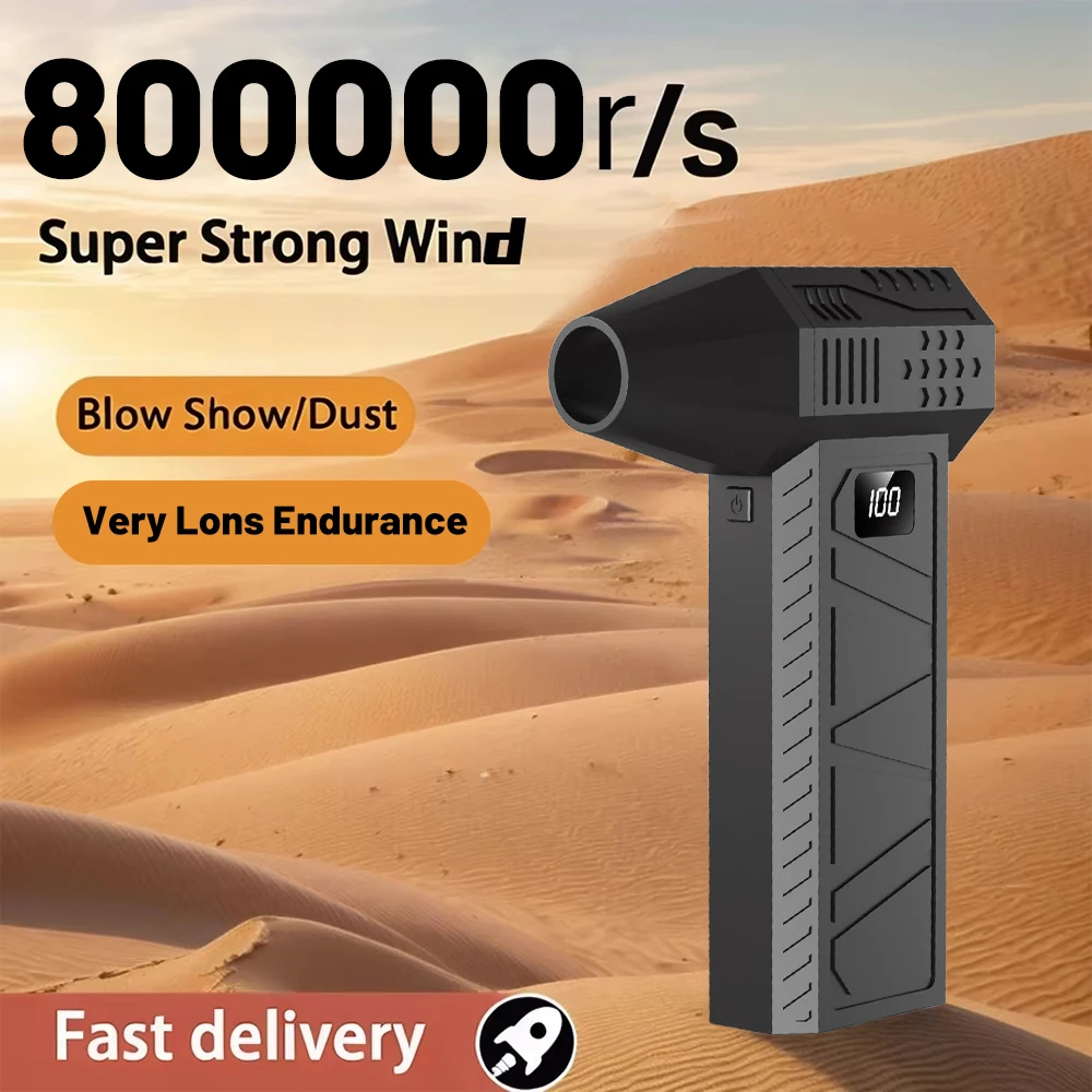 

Portable Handheld fan Strong Wind 100 Gear Wind speed LED Digital Display Adjustable Turbo Portable Outdoor Handheld Fan 6000mAh
