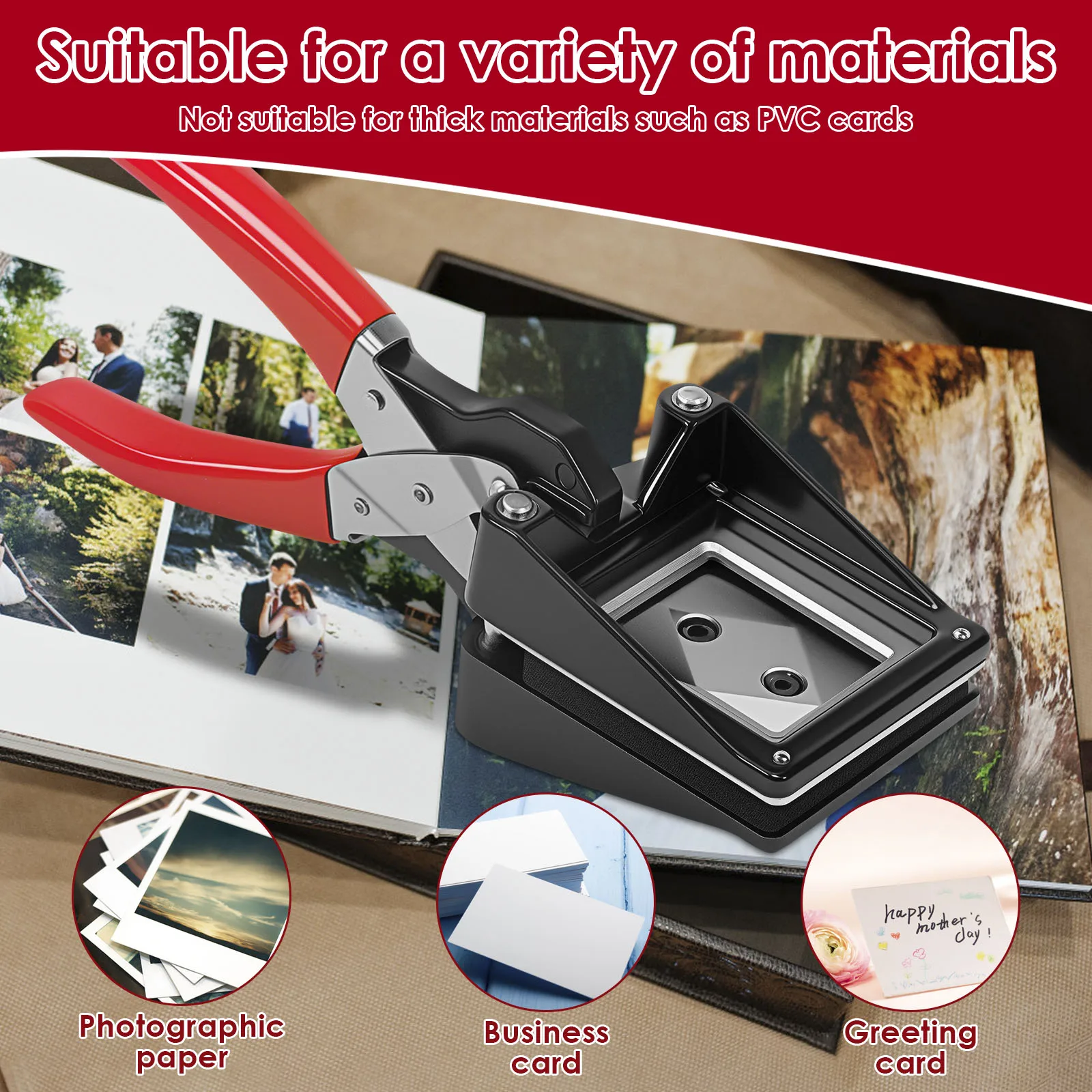 Handheld Passport Photo Cutter Mini Paper Cutting Pliers Portable Metal Licenses ID Cards Trimmer Picture Precise Cutting Tools