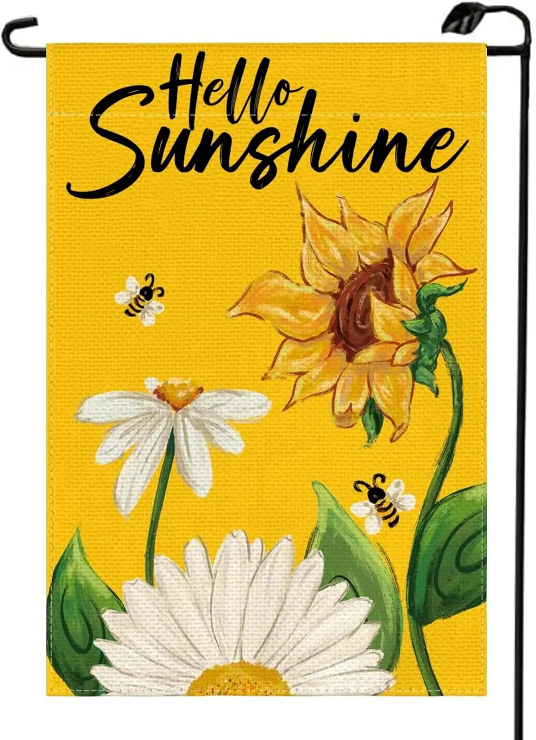 Hello Sunshine Sunflower Summer Garden Flag 12x18 Inch Double Sided Seasonal Spring Daisy Holiday Small Garden Flags Outside Dec