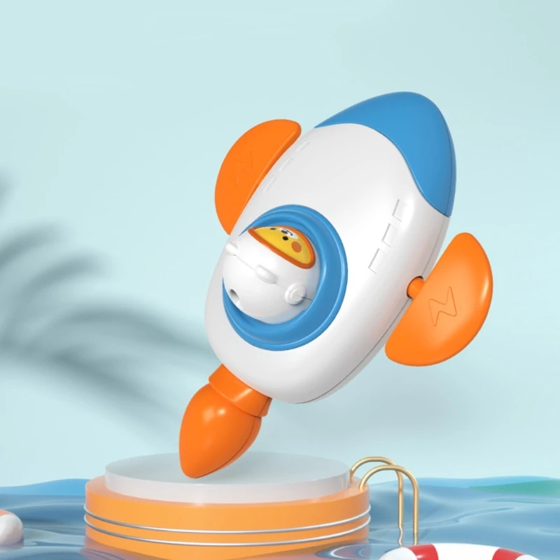 Windup vasca da bagno giocattolo per bambini Space Ship Baby ShowerTime Toy interazione genitore-figlio gioco d'acqua giocattolo per bambini giocattolo da bagno