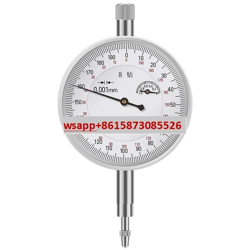 

Dial gauge 8 drilling anti vibration indicator 0-1 0.001 high-precision mechanical pointer dial gauge package