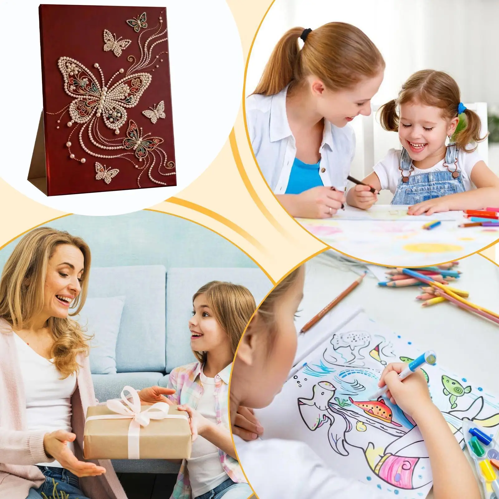 

DIY Pearl Painting Kits 3D Gem Beads Craft Activity Adults Pearl Art Kits For Adults Enthusiast Home Wall Indoor School