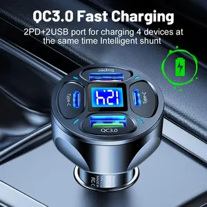 66W USB -PD -Auto -Ladegerät 2 Ports USB + 2 PD Fastladeladegerät 3.0 Schnelles Laden von Mobiltelefonadapter für iPhone Xiaomi Samsung 6 Hauptverkaufsfernsehen Samsung 70 Zoll - №3