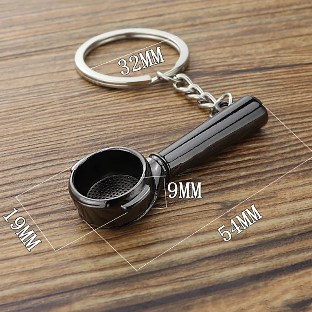 Fém 3D Kreatív Kávé keychain Korsó aranyos Török kávé Korsó Kulcskarika Mali kiegészítők Kreatív barista Kávé keychain