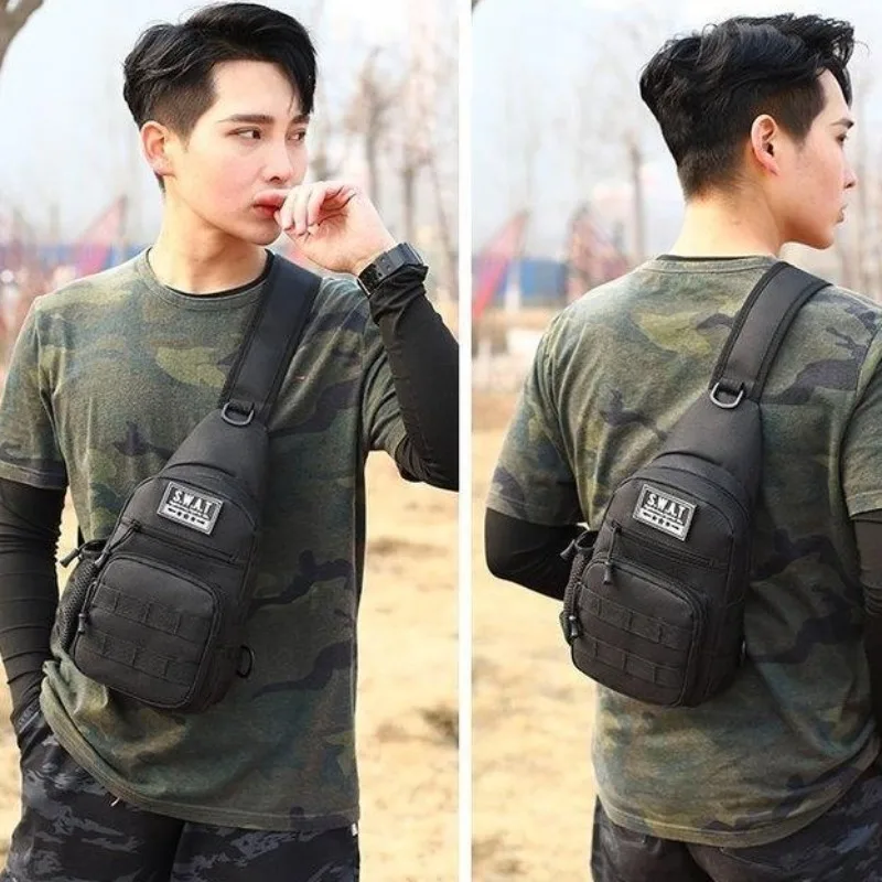 New Chest Bag Men Korean Version Crossbody Bag Casual Oxford Cloth Small Bag Fashion Backpack Camouflage Zipper Shoulder Bags