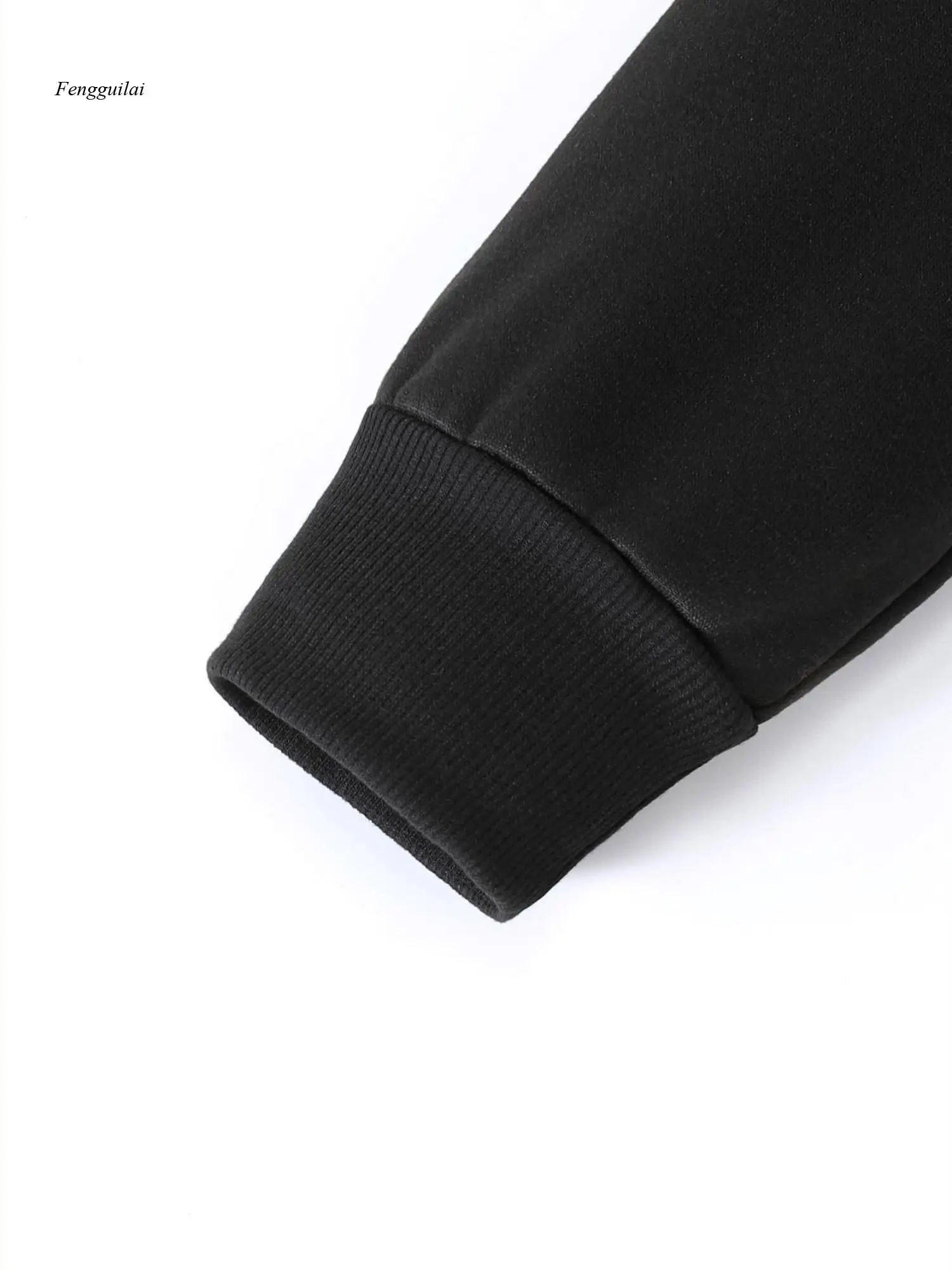 سويت شيرت بقلنسوة بطباعة حرف P من Shockwave - بلوفر بقلنسوة بجيب الكنغر من القماش المطاطي، سترة كاجوال للخريف/الشتاء #3