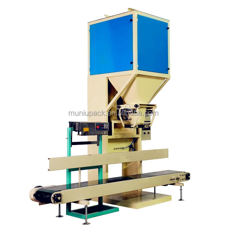 魚飼料・穀物包装用、5kg～50kg計量・充填・袋詰め機（耐久性のある金属・プラスチック/紙製パウチ包装対応）