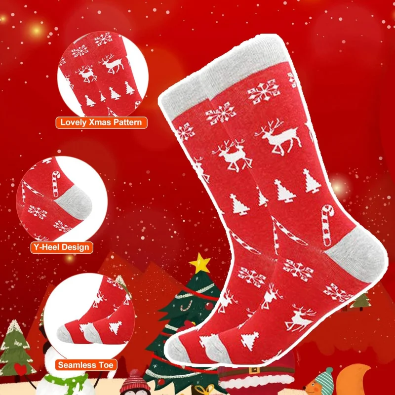 4 pairs HAPPYPOP Christmas Gift Men's Socks - Mysterious Christmas Socks