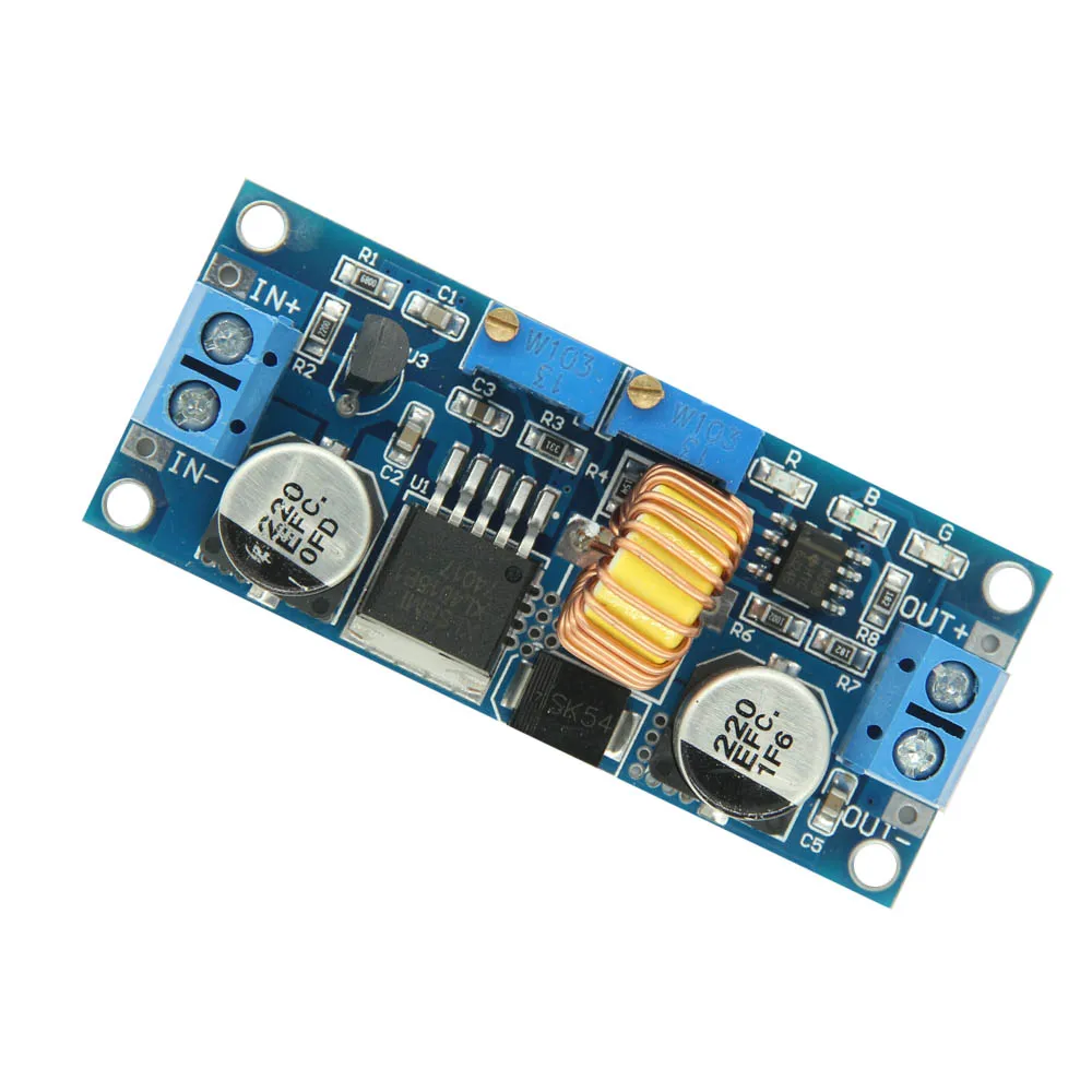 

High Efficiency! CC/CV 5A Lithium Charger Board XL4015 Adjustable 6-38V To 1.25-36V DC Step Down Power Supply Buck Module