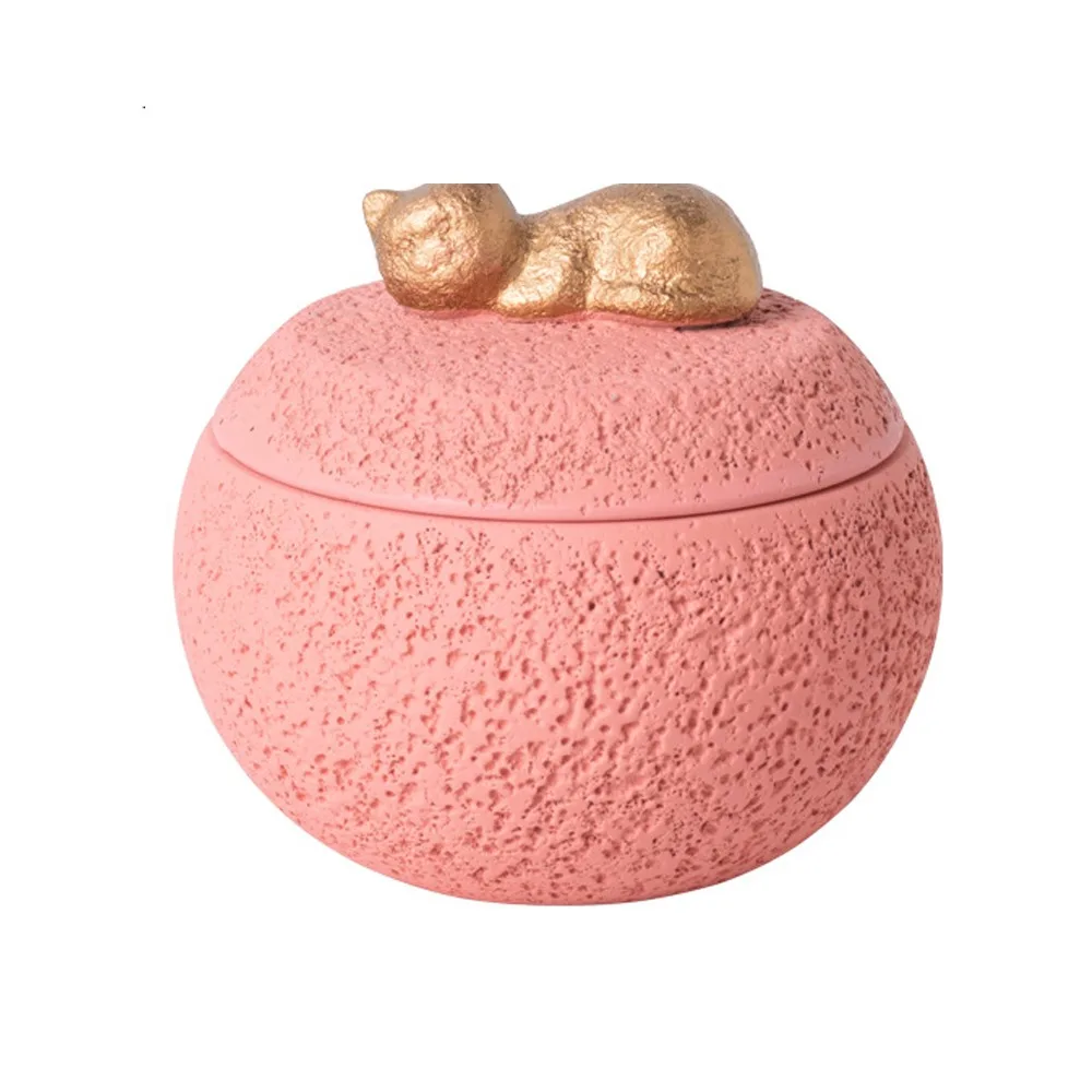 

Cute Pets Memorial Urn Waterproof Dustproof Pet Ashes Container with Lid Moisture Proof Cremation Urns Sympathy Gift