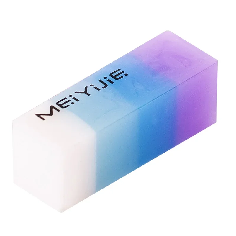 5Pcs Gradient Color Jelly Square Student Eraser Students' Supplies Gift Christmas Gift