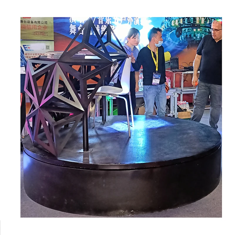 360 Degree KTV Revolving Dj Station Concert Performance 2M Electrical DJ Rotating Stage Platform