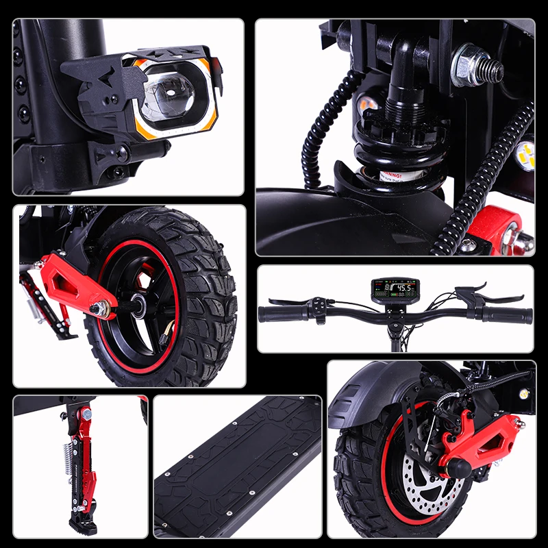 FREEBOY J15MAX Elektroroller für Erwachsene 48V18Ah Akku E-Scooter 10-Zoll Offroad-Reifen Faltbarer Allterrain-E-Scooter – Detail 9