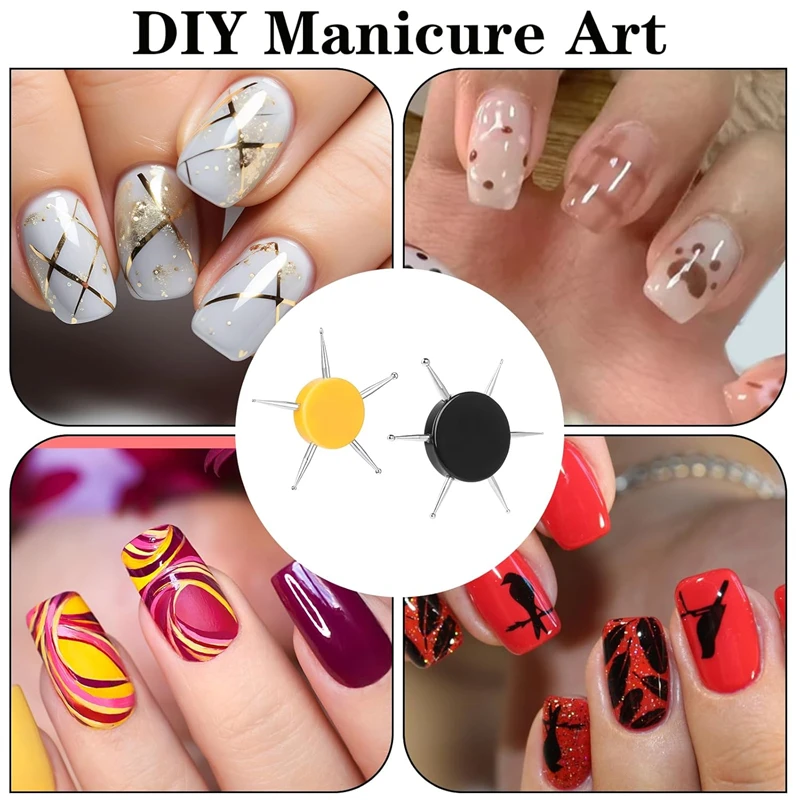 5/6 kopf Nail art Punktierung Werkzeuge Disc Nagel Design Strass Punktierung Stift Nagel Punkt Bohrer Zeichnung Stifte DIY Maniküre Zubehör