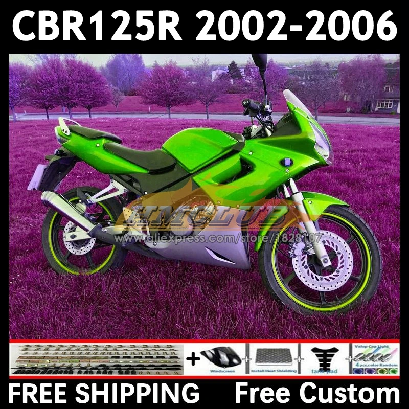 +Tank For HONDA CBR-125R CBR125RR CBR 125 125R 91No.121 CBR125R 02 cool green 03 04 05 06 125CC 2002 2003 2004 2005 2006 Fairing