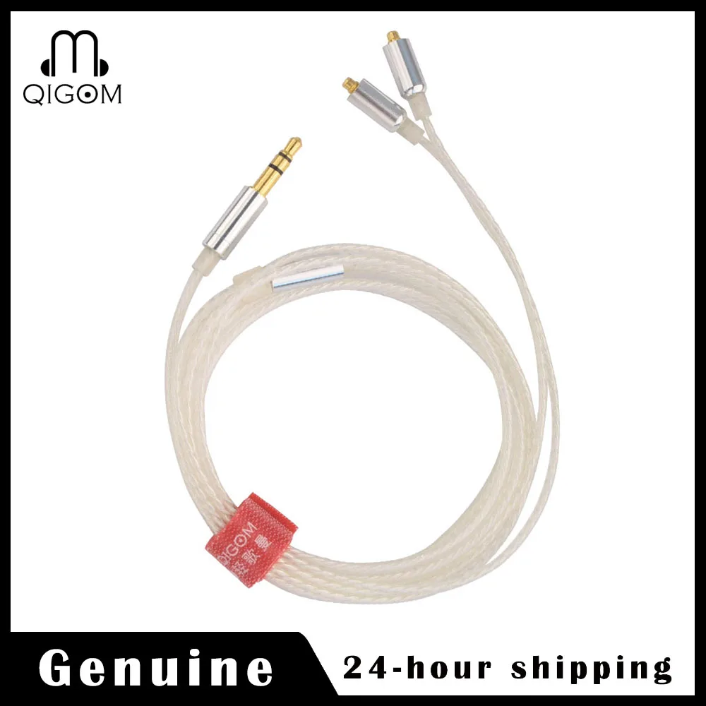 Image of QIGOM MMCX Abnehmbares Kabel Kopfhörer Ohrhörer X10 3,5 mm Single-Ended-Klinkenstecker HIFI-Headset-Kabel versilbert