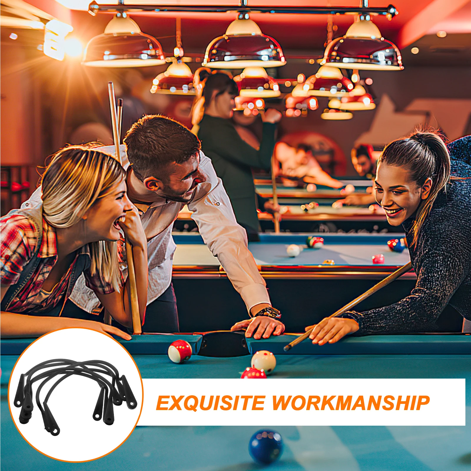 

6 шт., сетка для бильярдного стола, сменный кронштейн с карманами, простая установка в любом месте, держатель для бильярдного комплекта, фиксатор сумки