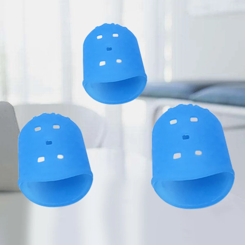9 Pcs NonSlip AntiScalding Fingertip Protectors for Crafting Jewelry Cleaning and Musical Instruments Dark Blue SML Sizes
