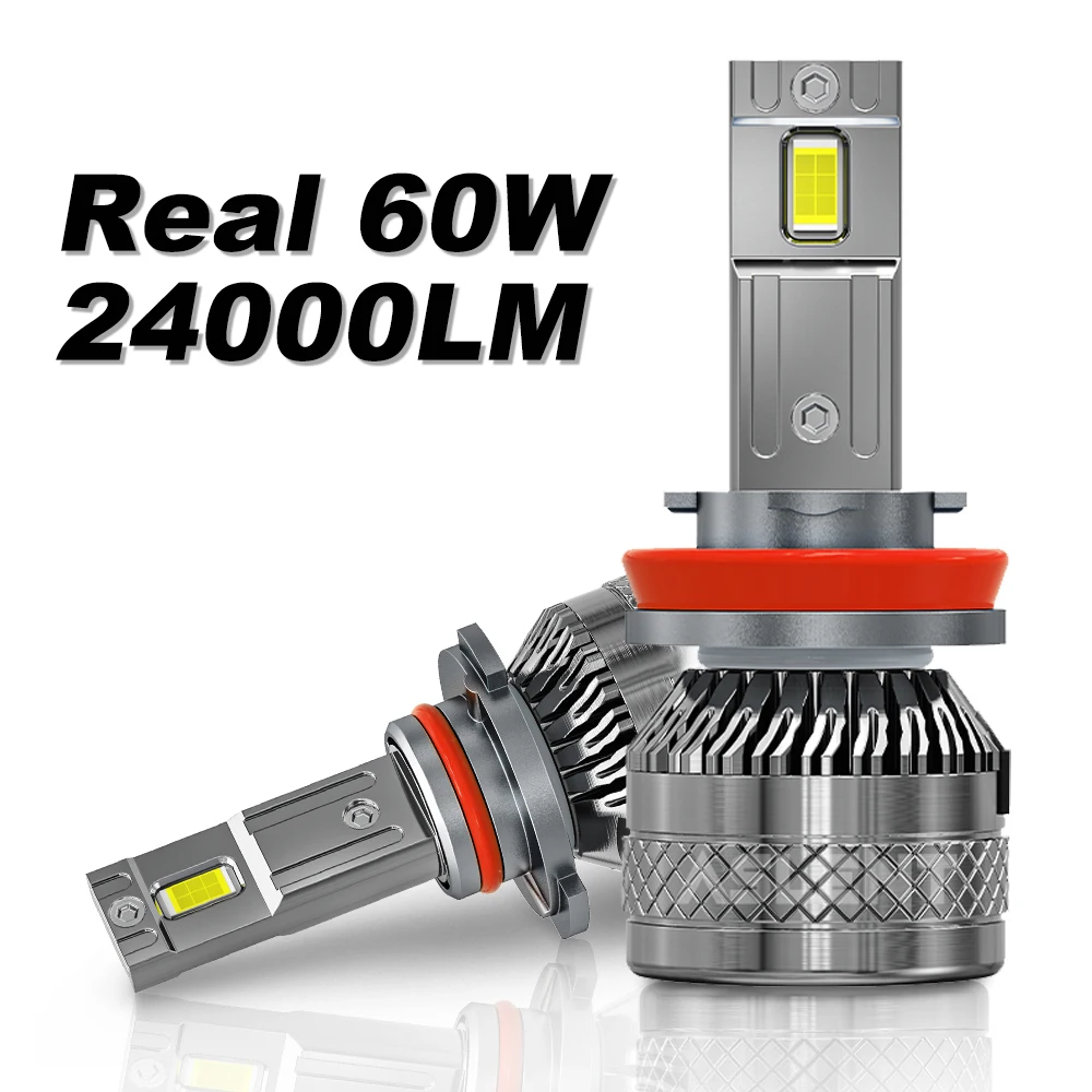 

ASLENT 2PCS H8 H11 H7 Led Headlight 6000K H1 H4 Led Bulb Fog Light 9005 HB3 9006 HB4 Auto Lamp 24000LM 60W Turbo 6500K Mini led