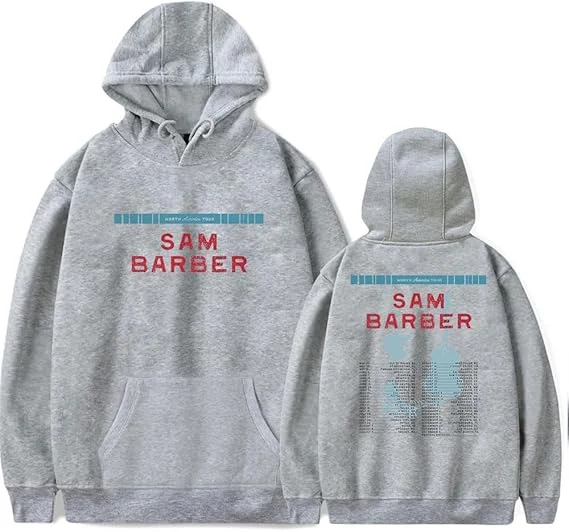 Sam Barber Tour 2025, Shows Merch Hoodies Damen/Herren Langarm-Sweatshirts, modische Kapuzen-Streetwear
