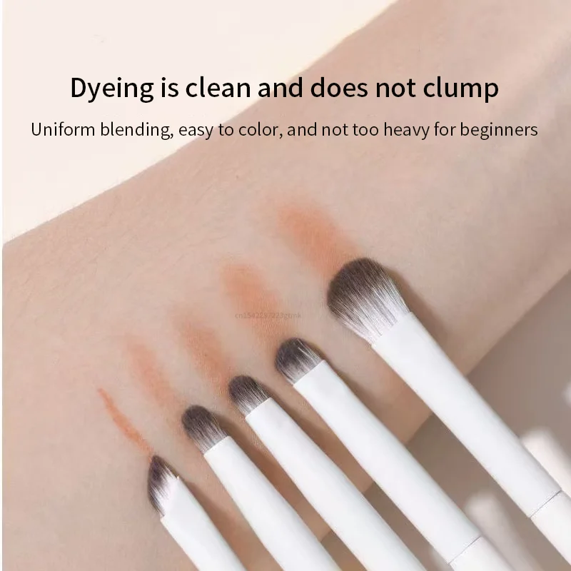 5/8/10Pcs Natural Eye Makeup Brushes Set Detail Eyeshadow Brush Makeup Brush White Ultra Soft Eyeshadow Eyeliner Makeup Tool gallery 2
