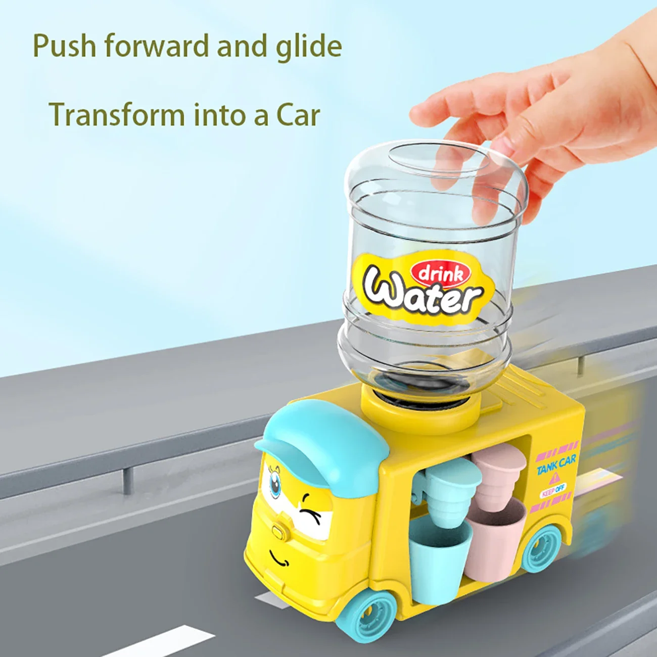 1pc carino rosa blu acqua fredda/calda succo di latte fontana da bere simulazione cucina mini bambini doppio distributore di acqua giocattoli