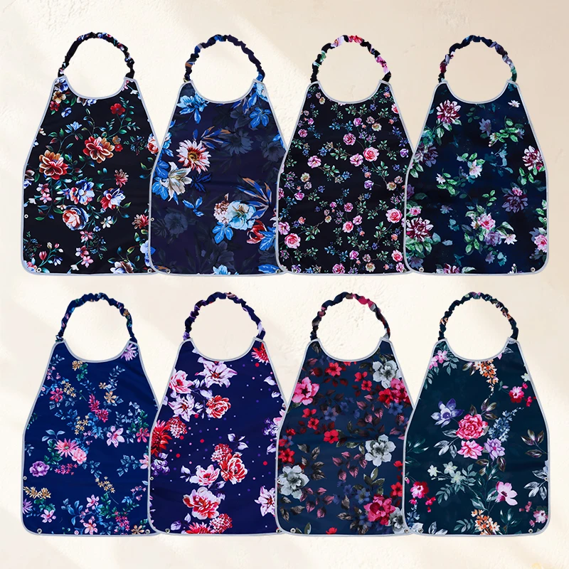 

Нагрудник для взрослых (1 шт.) — моющийся, унисекс, с застежкой на кнопках — защищает одежду — подходит для пожилых людей